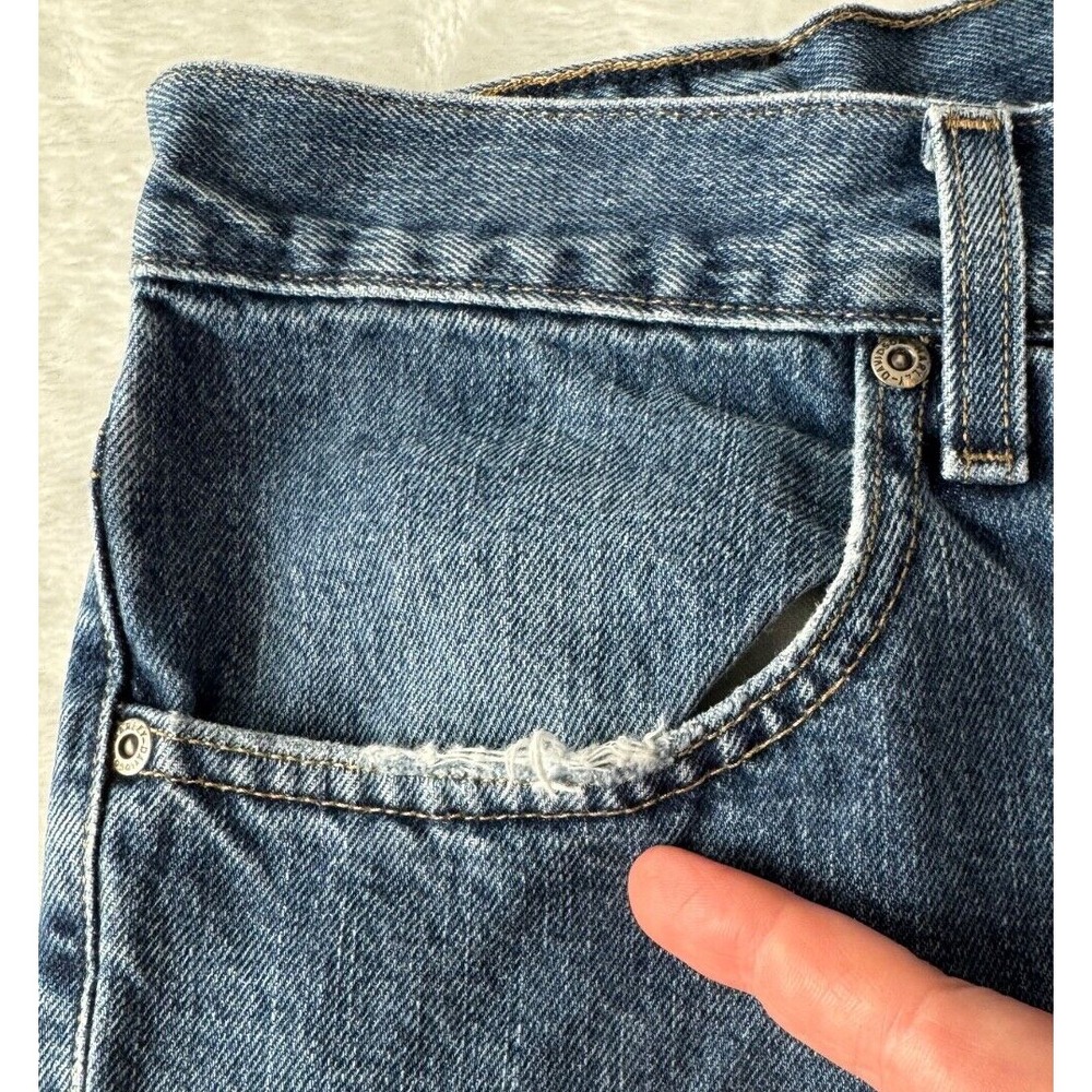 Harley-Davidson Straight Leg Med Wash Biker Jeans Size 36Wx34L ( Fits 33x 33). - Picture 6 of 16